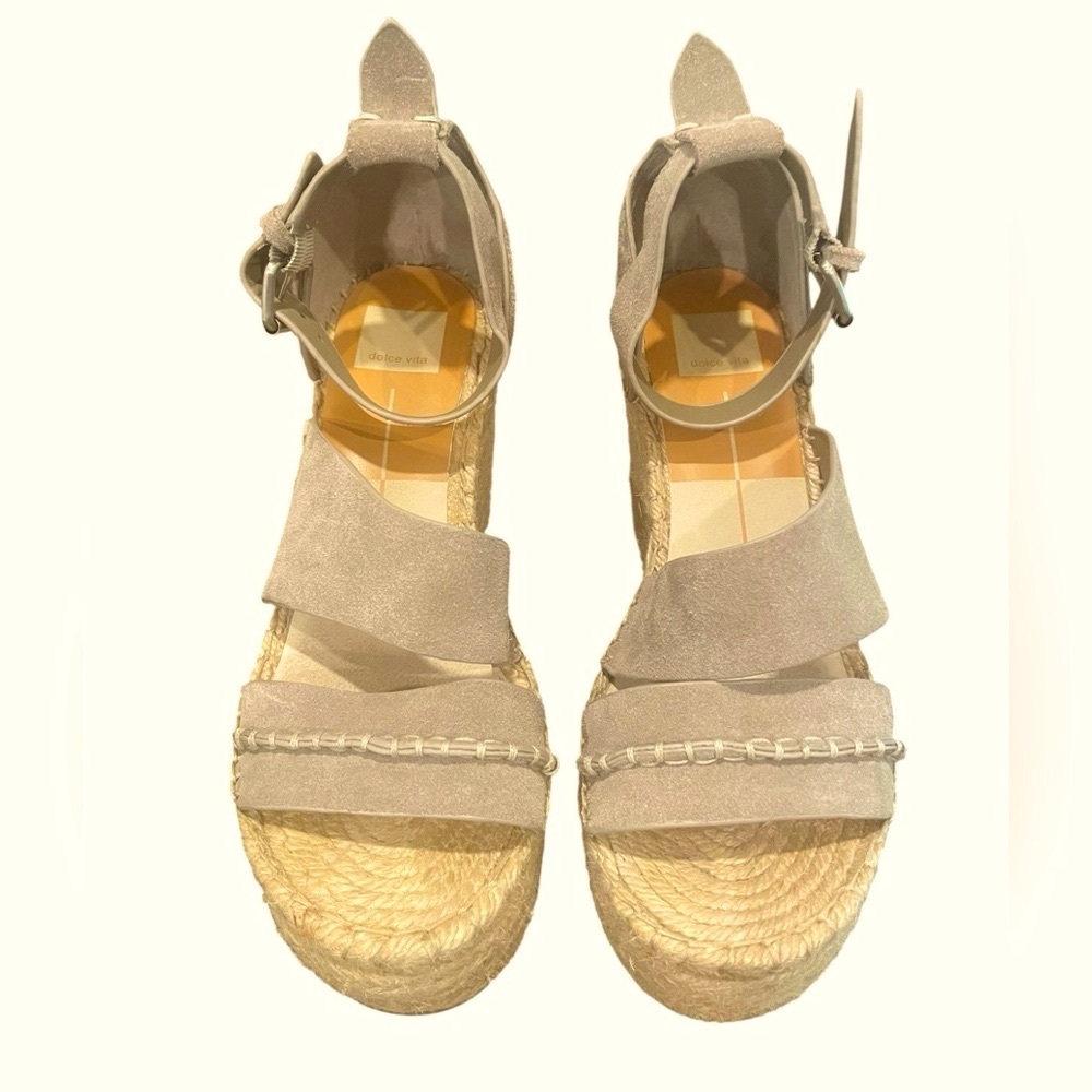 Simi Smoke Suede Leather Espadrille Wedges by 
Dolce Vita (Size 9)
